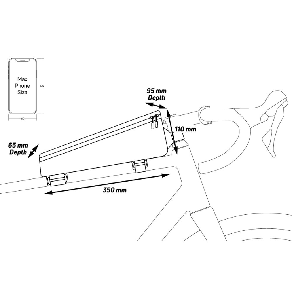 Zefal console t3 top store tube bike bag